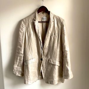 Goads Forte Shimmery Cream Blazer Jacket Size 11